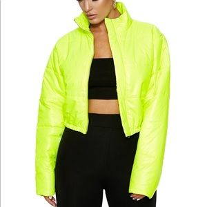 Neon Yellow- PUFF NO DADDY JACKET